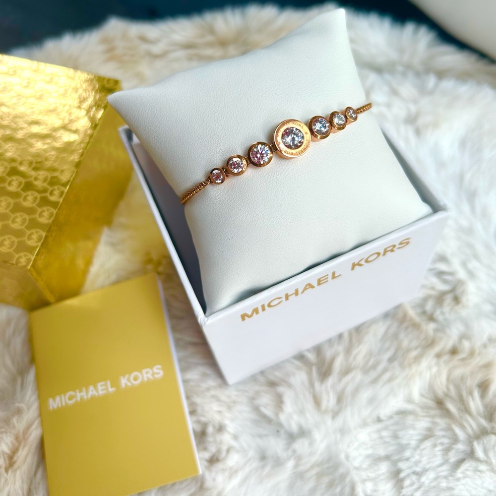 NWT authentic MK rose gold tone brilliance bracelet